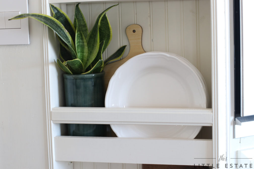 DIY Plant Wall + Kitchen Plate Rack