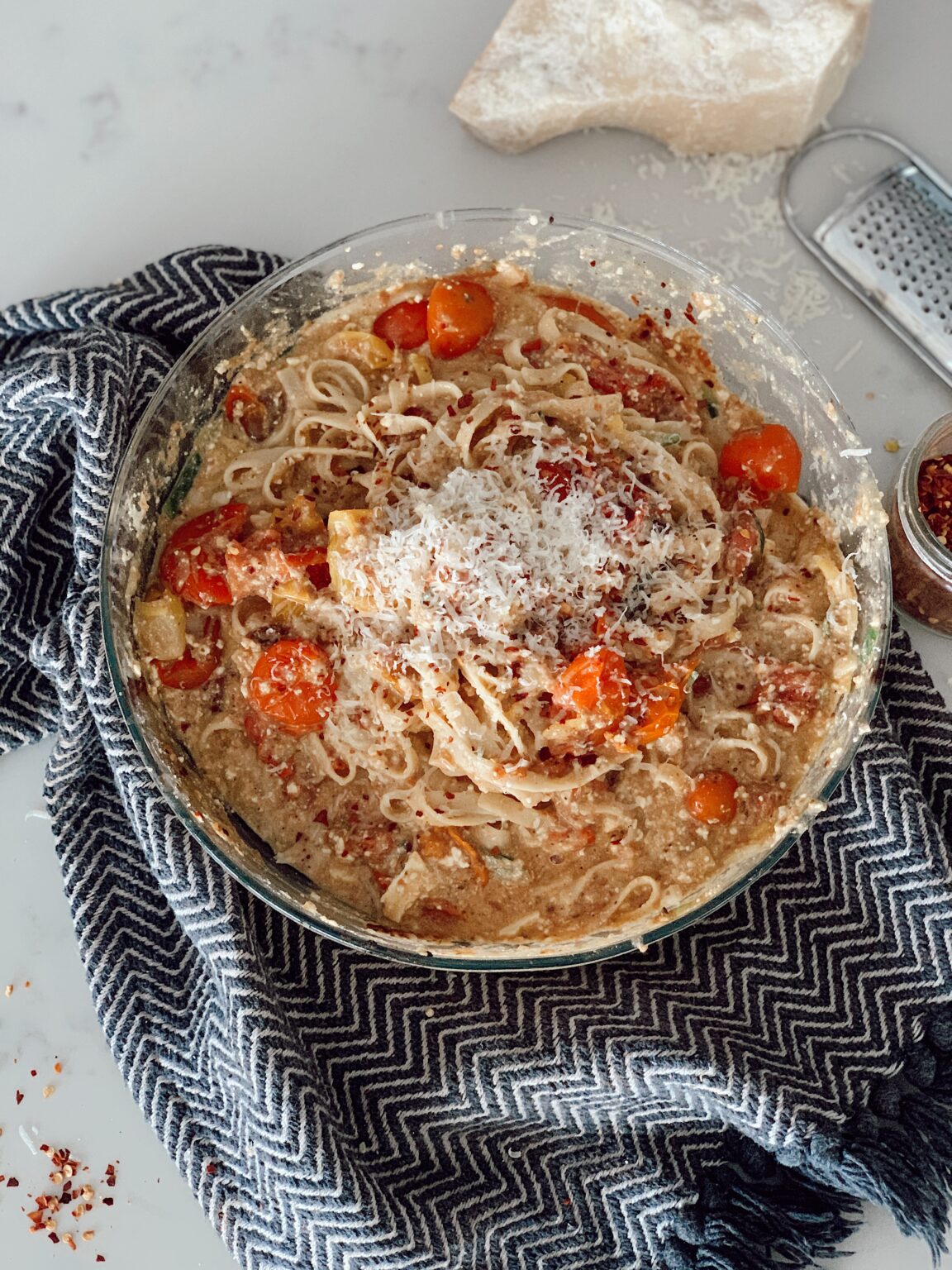 Viral Feta & Tomato Pasta (Healthier version!) This Little Estate